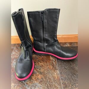Women’s Cole Haan Millbridge black moto waterproof side zip boot. Size 10B